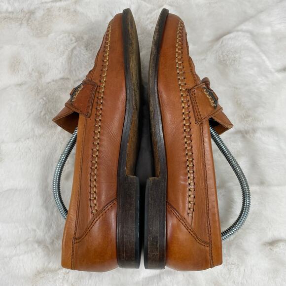 ?FELFI Leather Woven Buckle Tassel Slip On Loafers Preppy Dress Shoes Men’s 8 main image 14